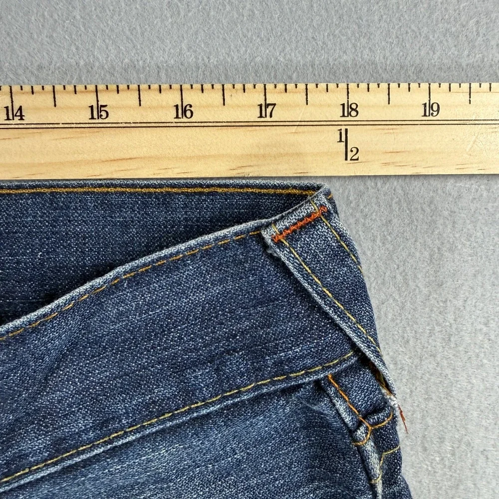 Vintage True Religion Geno Jean Men 34 Medium Wash Selvedge Denim Button Fly USA